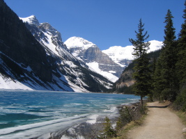 Lake Louise, with ice still on it!