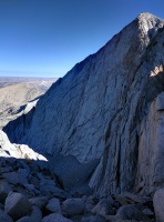 The entire SW face, as seen from the correct descent gully