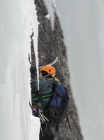 me cranking on the steep 2nd pitch