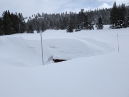 The Coyote hut at Tahoe Donner! It got even more buried later in the month.
