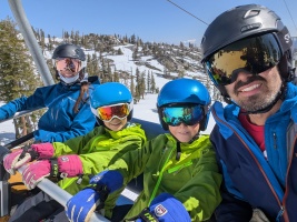 Birthday triathlon: skiing, mountain biking, climbing