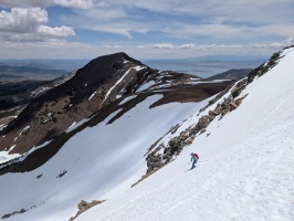 Zoe skiing down Black Mountain