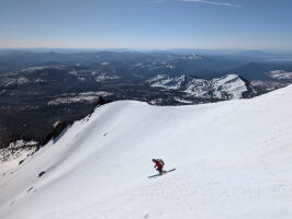 Dropping down Lassen NE face (did two laps at the top section)