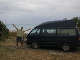 Another great free camping area by the beach, just north of Kaikoura