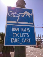 A very graphic warning about train tracks and biking :)