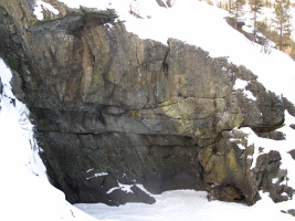 Cave with a couple of drytooling routes