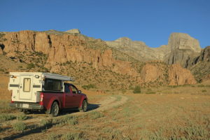 Driving up at sunset, once the temps cooled off... note the red-ish rock - it is gorgeous granite!