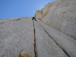 The last part of the offwidth is more like perfect handjams! It does have a brief crux of #4 to #5 camalot.