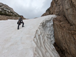 Impressive amounts of snow left over from last winter