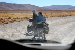 Poor picture, but these guys were on a bike tour - hardcore!