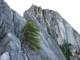 Karn on the crest (you rappel down the opposite side)