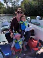 First boat ride for the twins!